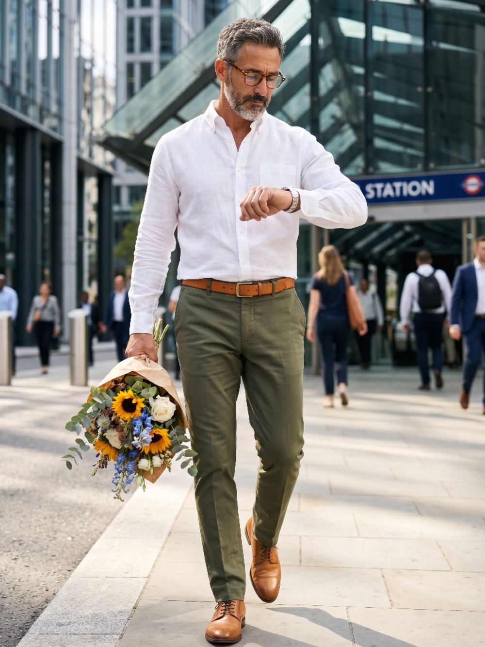 Mens Emporio Armani 100% flax linen shirt size medium